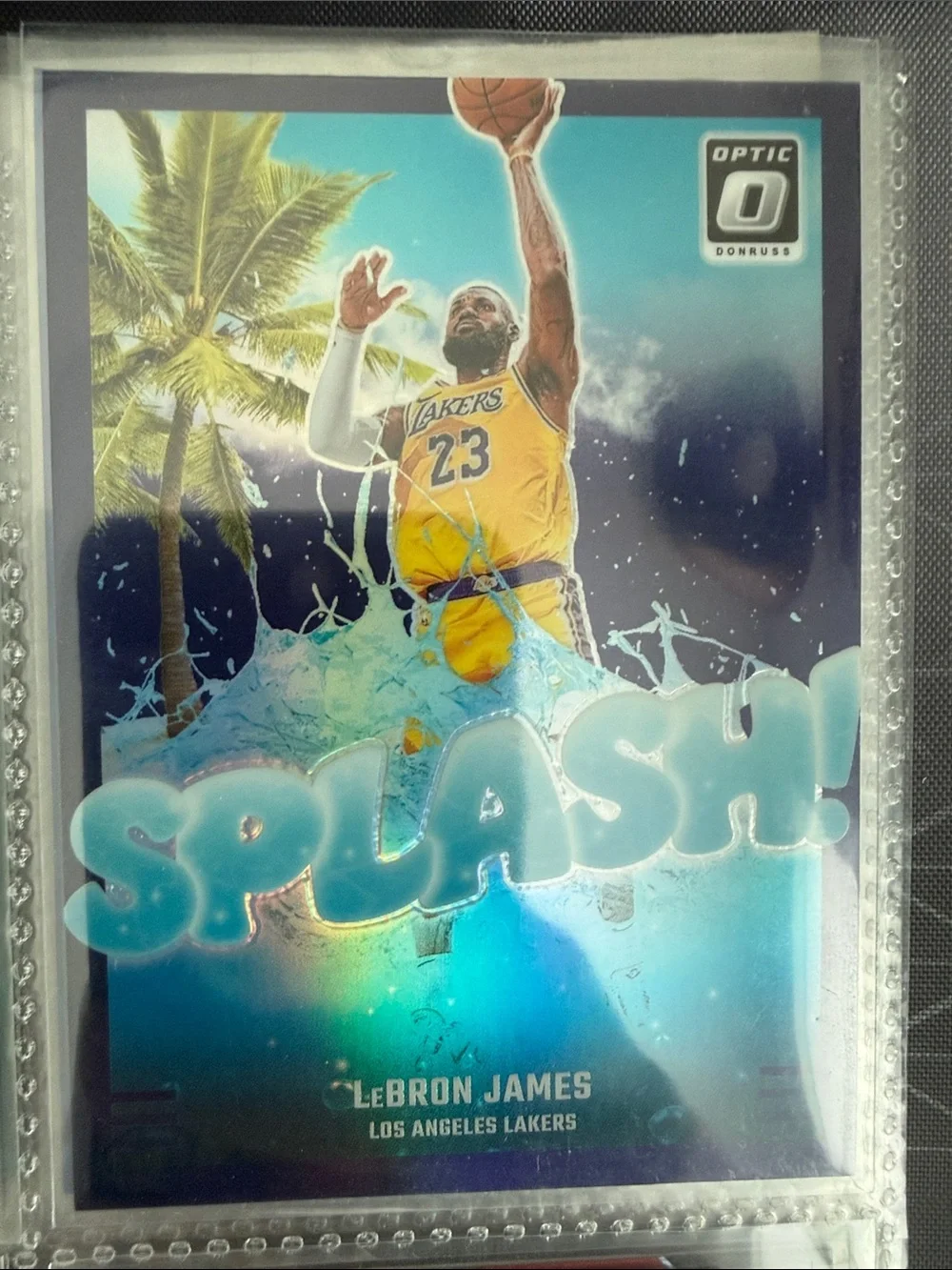 LeBron James 'Splash' Donruss Optic Basketball Card